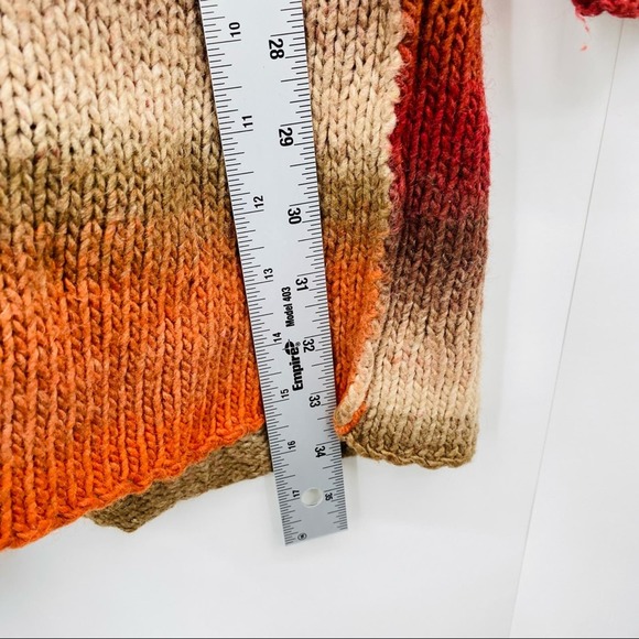 J. Jill Red Orange Ombre One Button Wool Blend Sweater Cardigan XS - Picture 7 of 7